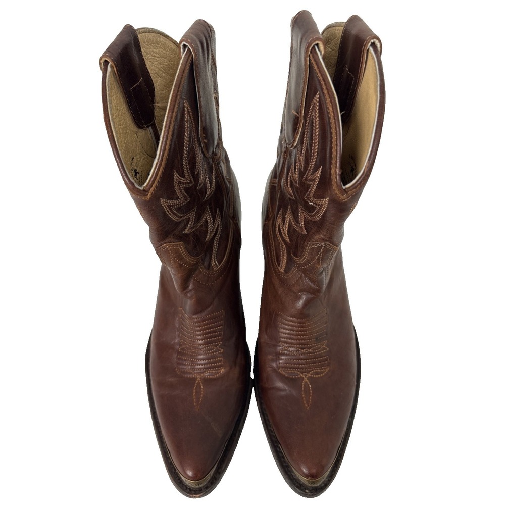 Idyllwind Women Wheels Western Booties Pointed Toe Size 8B Brown Cowgirl Concert - Picture 2 of 13